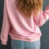 Pink LOVER Puff Print Drop Shoulder Pullover Sweatshirt - Image 3
