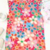 Pink Embroidered Detail Floral Print Ruffle Trim Tank Top - Image 8