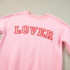 Pink LOVER Puff Print Drop Shoulder Pullover Sweatshirt - Image 7