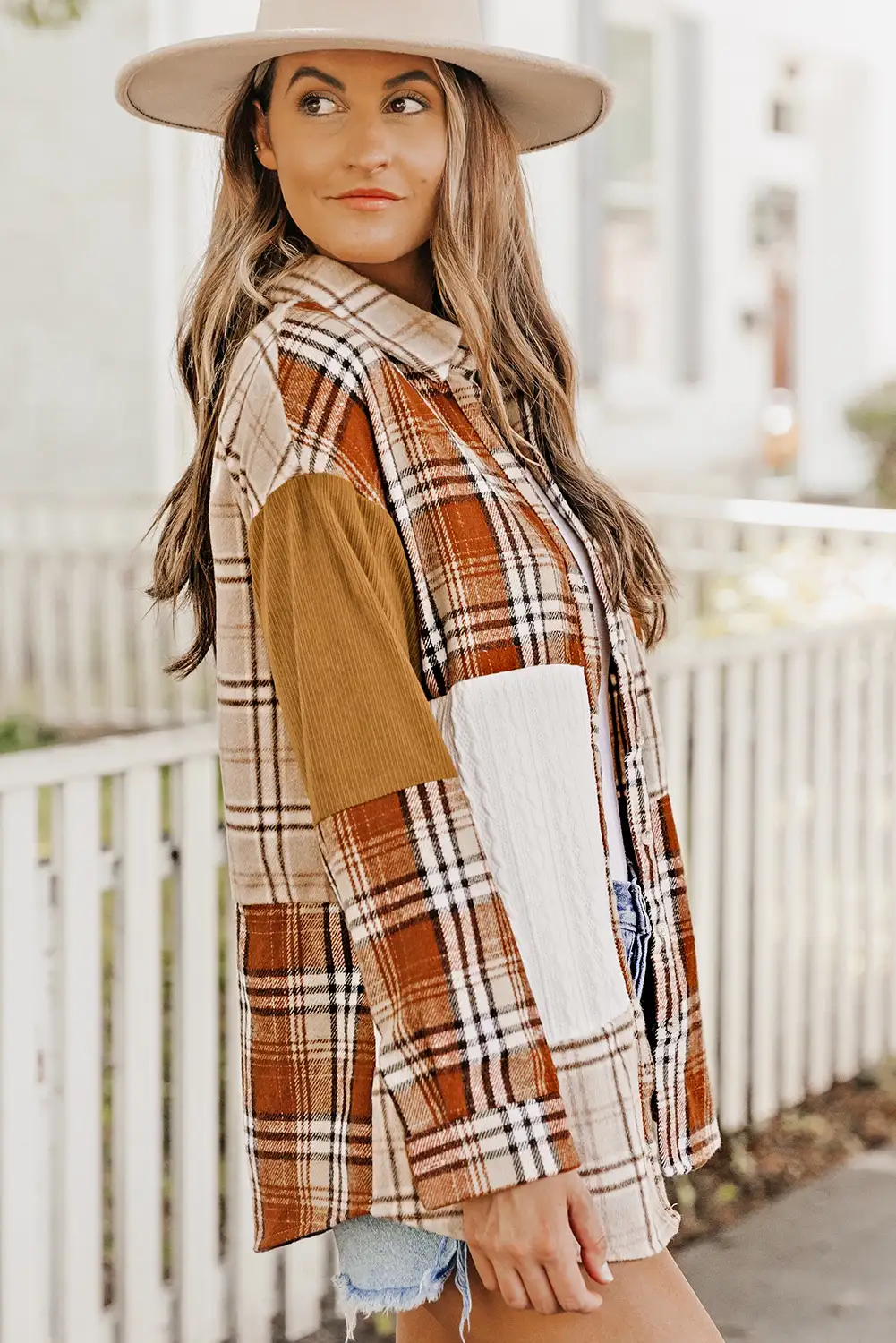 Full look styling with autumn layers and casual denim
